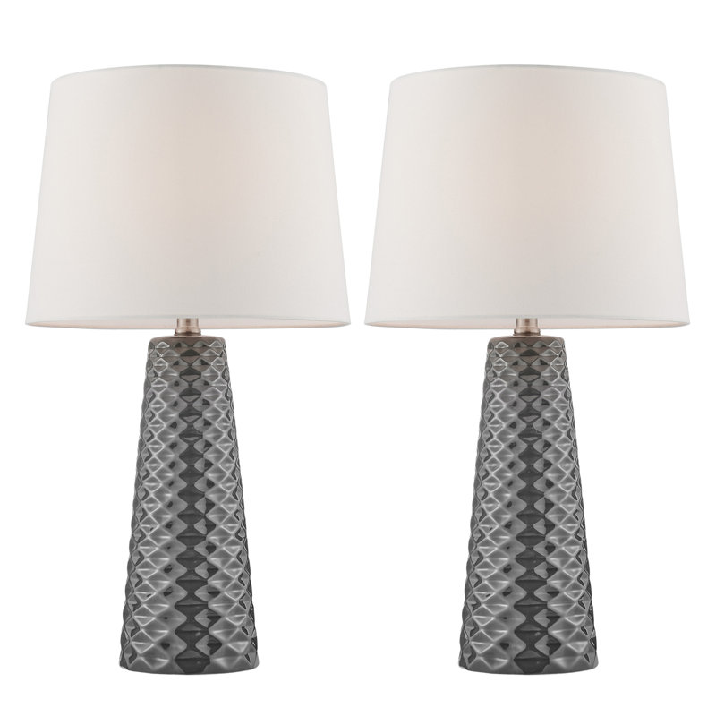 Aria Ceramic Lamp, Gray