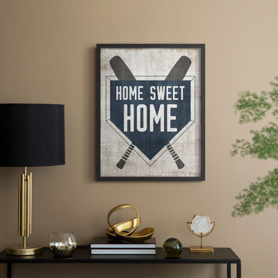 Impression encadrée Home Sweet Home Base - bois massif