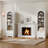 71" Arched Cabinet Bookcase with Drawer and Shelves