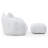 Oversized Bean Bag Sofa With Footstool-1410485629