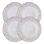 Ensemble de 4 assiettes évasées 11 po de diamètre rustique - crème