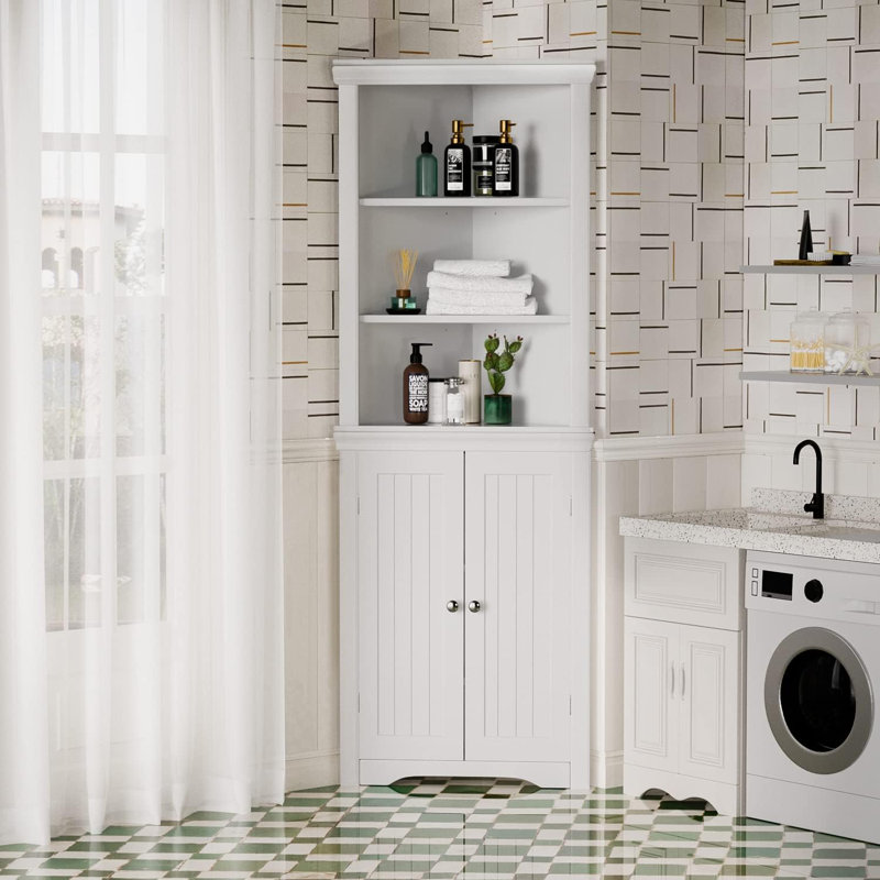 Kamelija Solid Wood Bathroom Cabinet, Natural