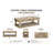 Modern Rustic 40'' Solid Reclaimed Wood Coffee Table with Slatted Shelf (Natural Unfinished)-946373756