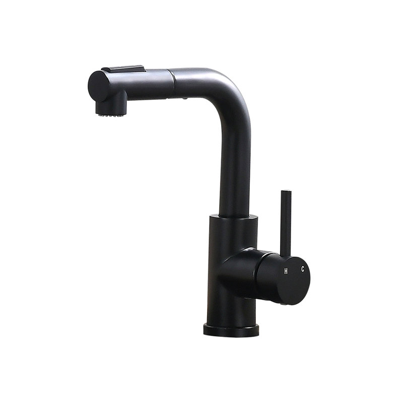 Sink Faucet, Black Kitchen Faucets With Pull Out Sprayer, Bathroom Sink Faucets Mini Bar Prep Faucet