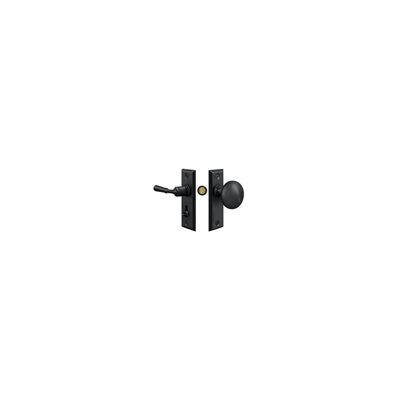 Deltana SDLS480U19 Storm Door Latch, Rectangular, Tubular Lock in Paint Black, Paint Black
