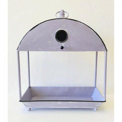 Purple Metal Bird House