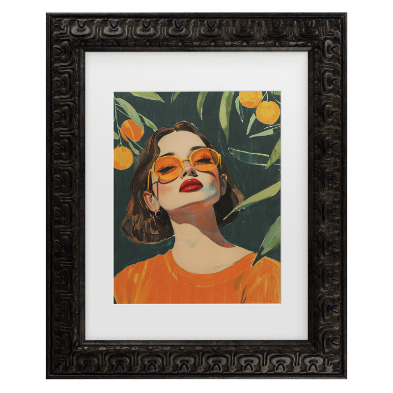 Art encadré à la bolognaise «ologicella », H 14,5 po x l 17,5 po, Encadrement gris foncé