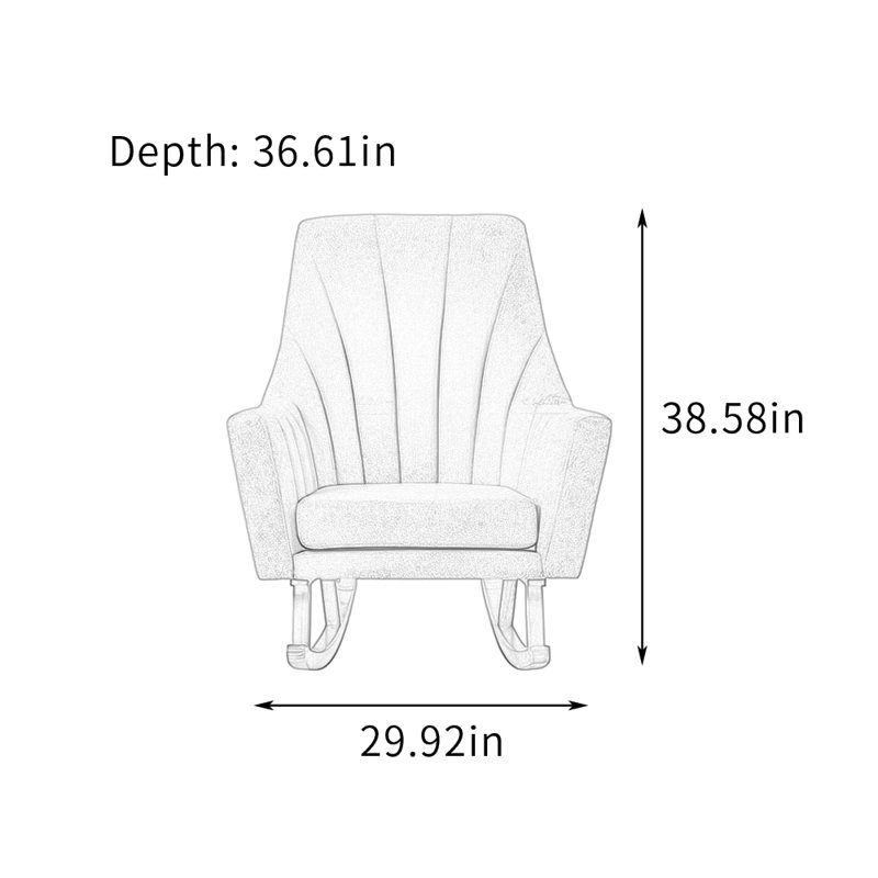 Chaise berçante simple avec coussin épais