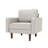 Statura 32" Mid-Century Square Arm Accent Chair, Sofa Chair, White-1025096271