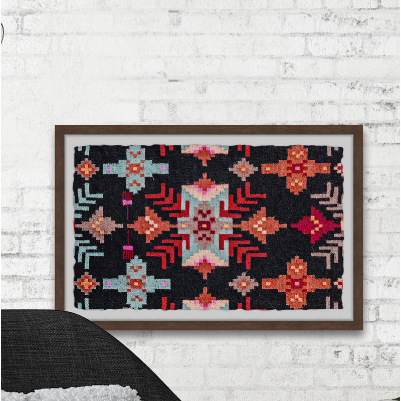 Tribal Geometric - Single Picture Frame Print, 20cm H x 30cm W x 3.81cm D