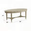 Table basse ovale avec tablette inférieure ouverte - finition blanc antique français