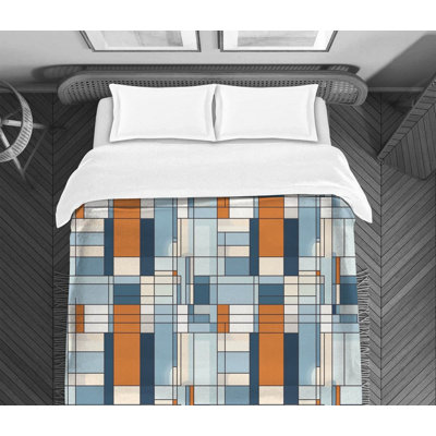 Gwenevieve Mondrian Geometric Geometric Shapes Comforter
