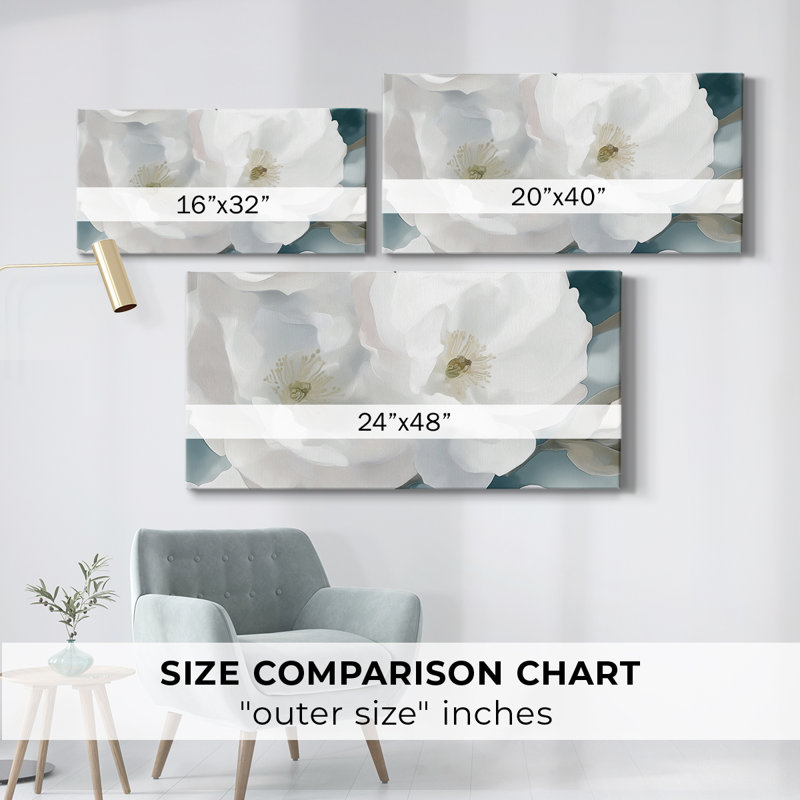 Botanical Series-CECXLV- Toile tendue avec châssis tendue, prête à être accrochée, H 25 po x l 49 po, Doré