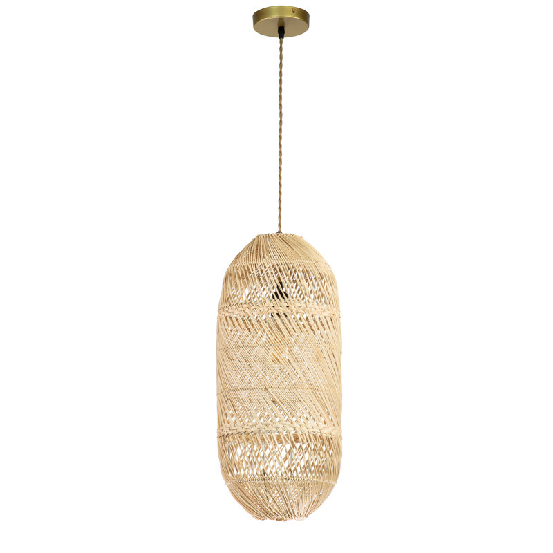 Luminaire suspendu en rotin naturel avec abat-jour Maya