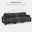 Anureet 3-Seater Modular Sofa Couch Upholstered Small Sectional Sofa-81152471