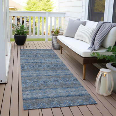 Tapis intérieur / extérieur Everlee avec envers antidérapant