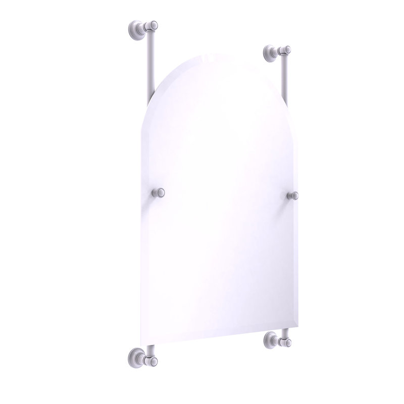 Miroir de meuble-lavabo biseauté sans cadre Freyja, Blanc mat