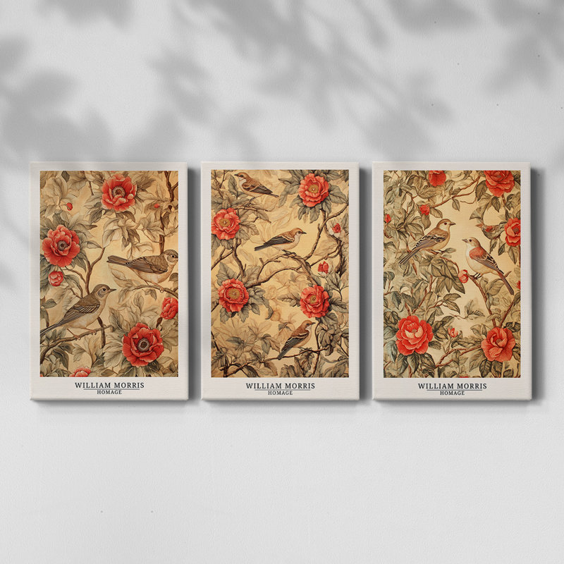 Série CXLVI - Toile tendue sur mesure - 3 pièces, 12" H x 24" W