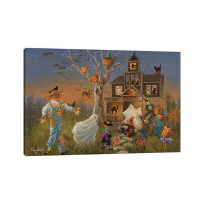 Spooky Halloween - reproduction d'art murale - toile tendue