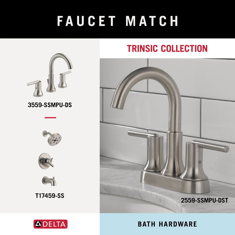 Trinsic Wall Mount Towel Bar Bath Hardware Accessory, Stainless Steel, 1.13" H x 18" L x 3.31" D