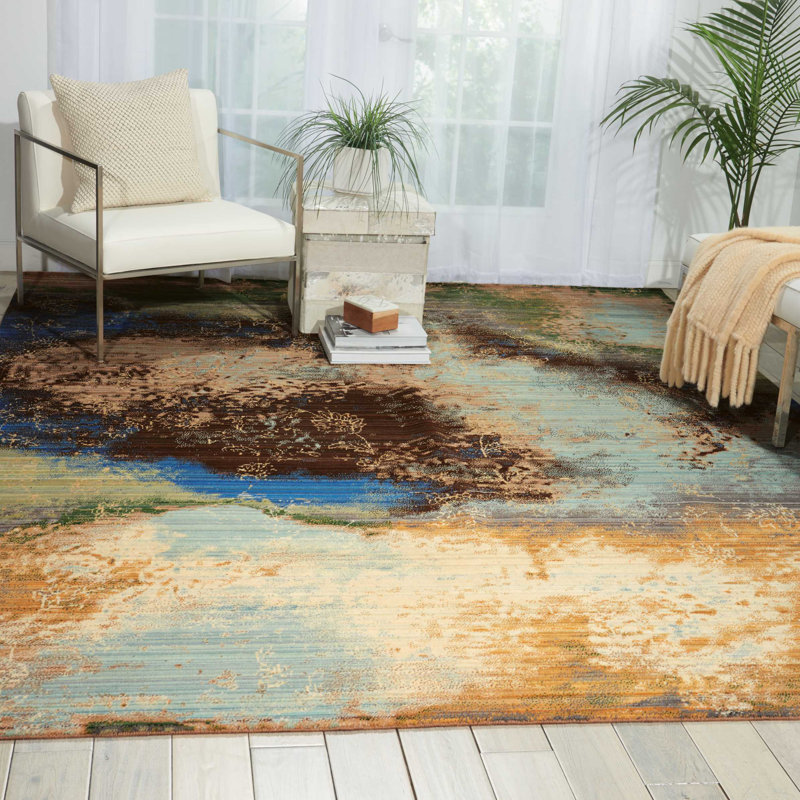 Tapis brun Shenita, Rectangle 9 pi 9 po x 13 pi