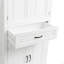 Armoire de rangement de salle de bain avec portes et tiroir, plusieurs espaces de rangement, tablette réglable (armoire)