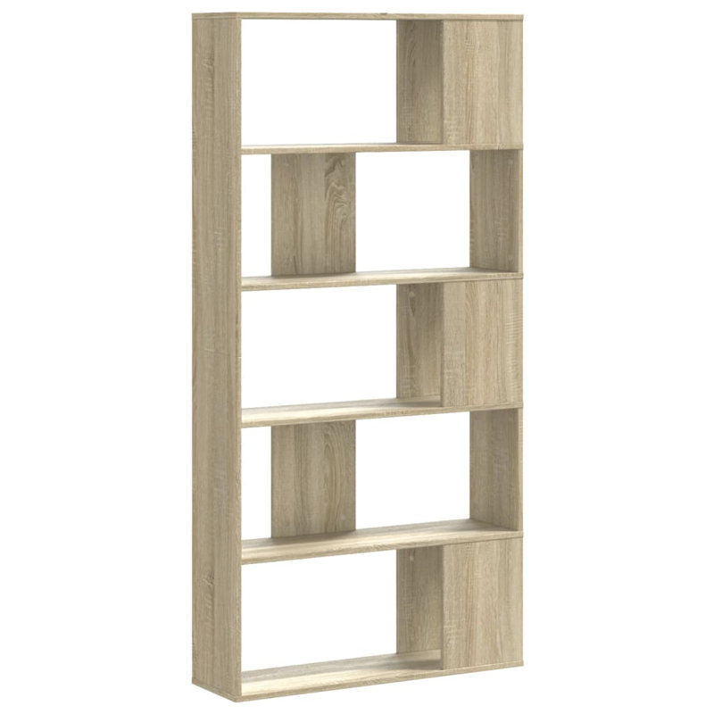 162.5cm H Bookcase, 162.5cm H x 80.5cm W x 23.5cm D, Sonoma Oak