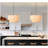 17.7" Modern 2-Tier Beige Plug-in Pendant Light
