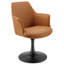 Fauteuil pivotant en cuir Lippa-105239691-105239693