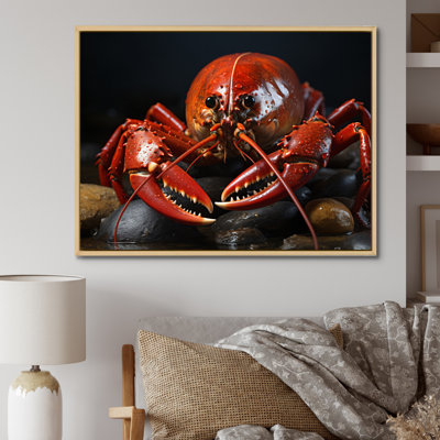 Corail noir, homard noir sur toile