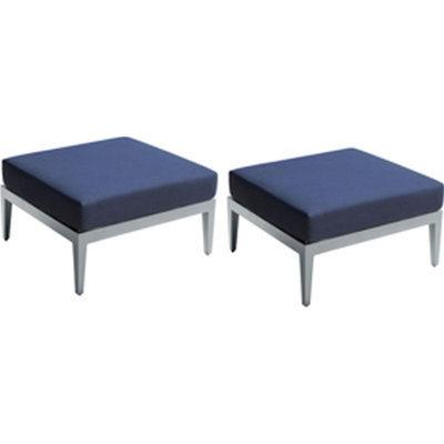 Thurgood Metal Outdoor Ottoman with Sunbrella® Cushion
