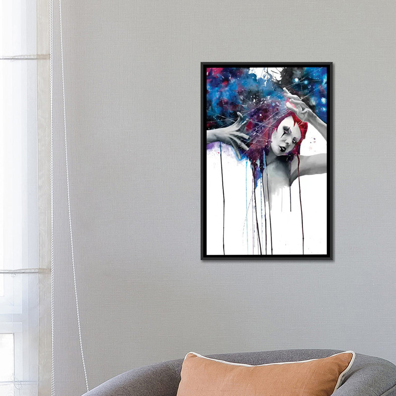 « deliria », impression sur toile, H 26 po x l 18 po x P 1,5 po, Toile avec cadre noir
