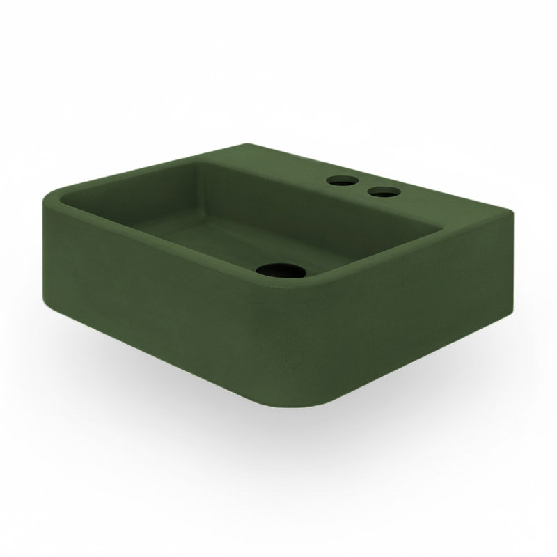 Newterra 22" Undermount/Wall/Vessel Bathroom Sink, Double Hole, Sun