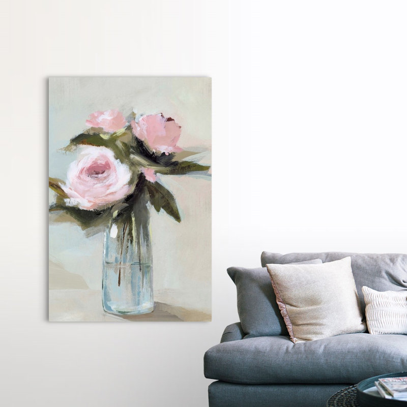"Les pivoines dans un vase I" par Isabelle Z - reproduction d'art sur toile, H 60 po x l 40 po x P 1,25 po, Toile tendue