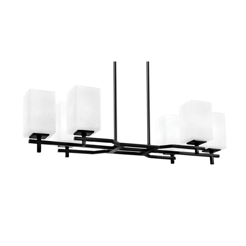 Luminaire pour îlot de cuisine 6 lumières Headland, Noir
