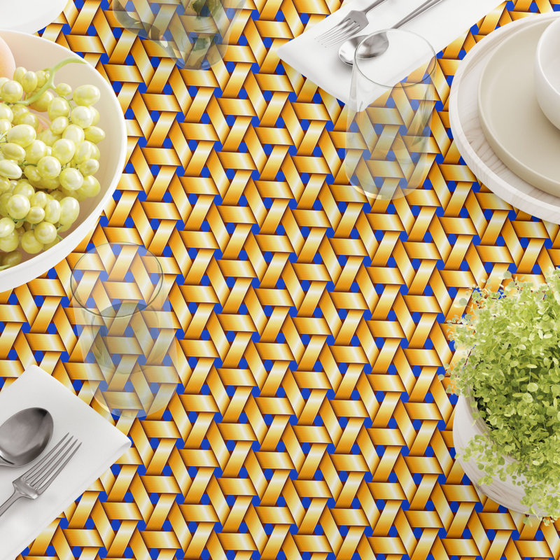 Warburton Geometric Square Tablecloth, 84" x 60"