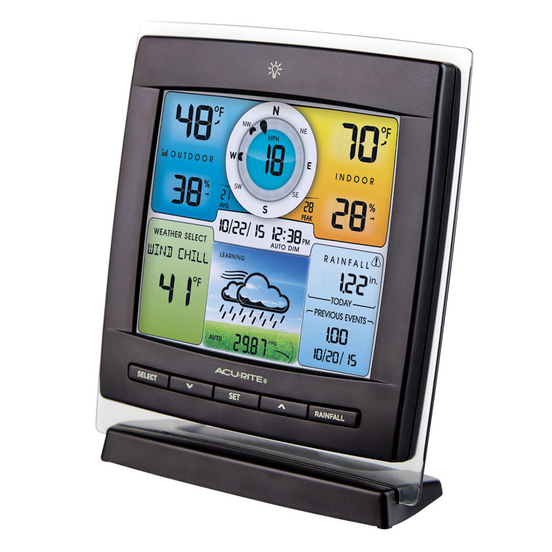 AcuRite Iris (5-in-1) Indoor/Outdoor Wireless Weather Station for Indoor and Outdoor Temperature and Humidity, Wind Speed and Direction, Rainfall, with Built-In Barometer and Digital Display (01528MCB)