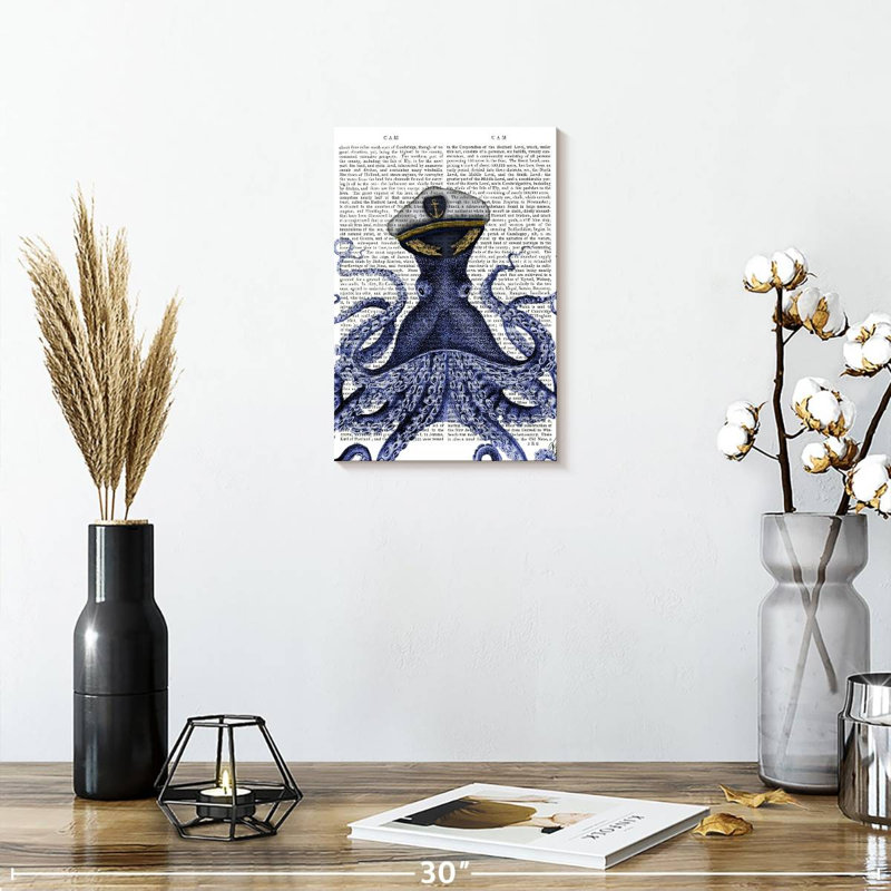 Brampt Captain Octopus, 12" H x 8" W