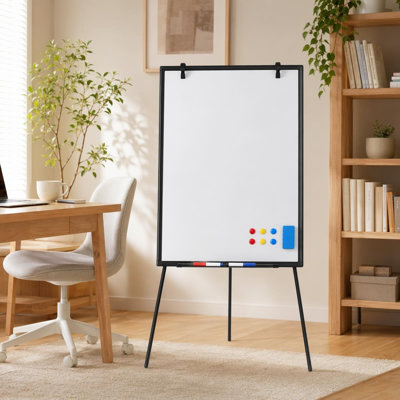 Tableau blanc magnétique effaçable à sec sur trépied, support pliable réglable en hauteur de 42 à 62,4 po avec trousse d'accessoires complète pour la réunion de bureau, la formation en classe et l'apprentissage à domicile