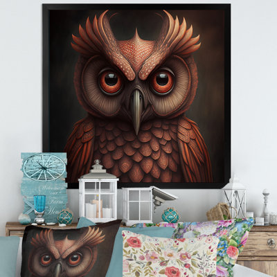 " Wise Owl In Earth Tones II "