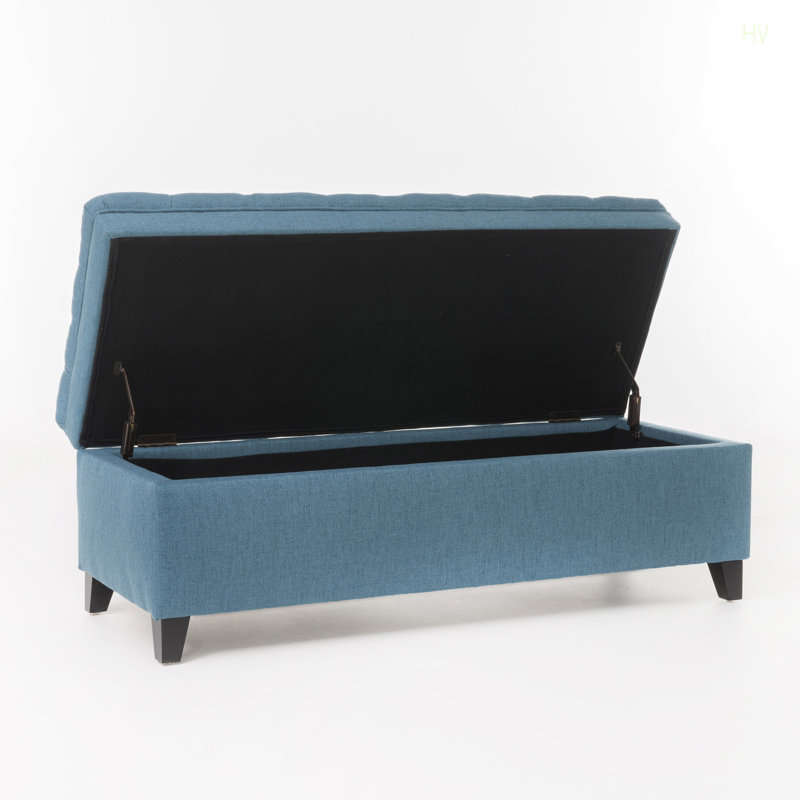 OTTOMAN DE RANGEMENT JULiana, Bleu