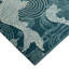 Blue Contemporary Wool Silk Blend Rug - 6' x 9'