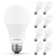 Luxrite A19 LED Light Bulb 12.5W=100W 4000K Cool White 1500LM Non-Dimmable Standard LED Light Bulbs E26 Enclosed Fixture Rated, Damp Rated, ETL 8 Pack