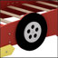 Plateforme de course simple en forme de voiture de course avec roues Alvardo-2073486536