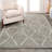 Saross Moroccan Diamond Shag Gray/Ivory Rug-958654435