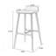 Chaise d'appoint sans dossier en noyer (ensemble de 2)-1660462323