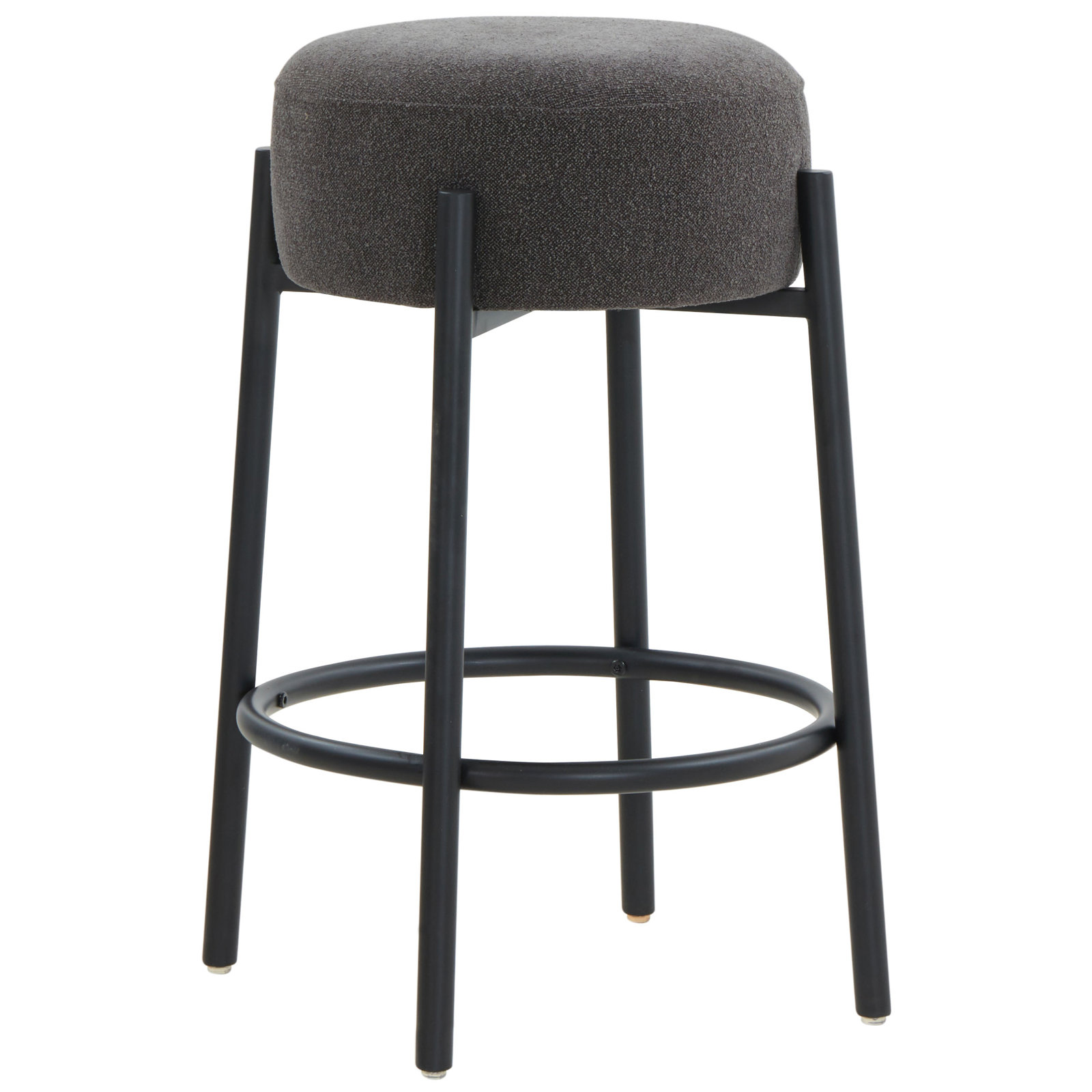 Colombe Bar and Counter Stool, Counter Stool (26.3" Seat Height), Boucle-Charcoal
