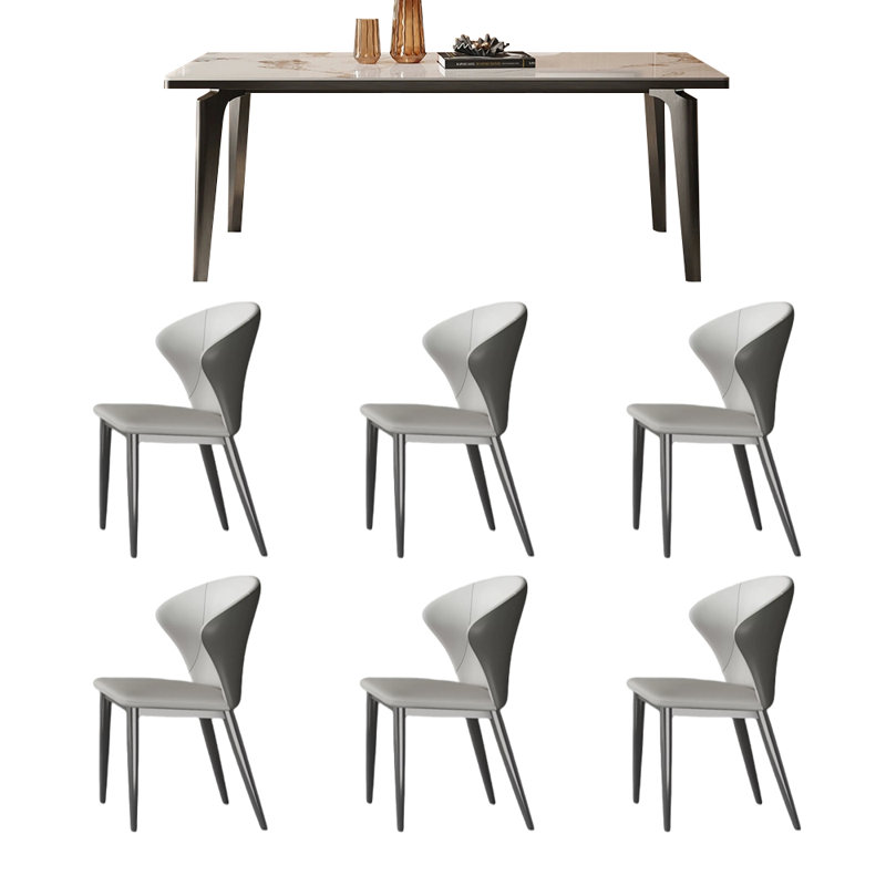Ensemble de table et chaises de qualité supérieure Rockboard, H 29,52 po x L 78,74 po x l 35,43 po