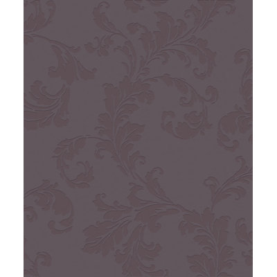 Emporium Glitter Floral Acanthus Trail 3D Embossed 33' L x 21" W Wallpaper Roll