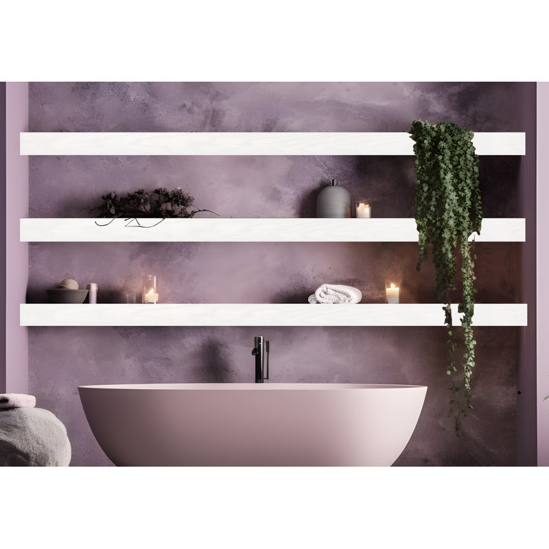 Ensemble de 3 tablettes flottantes Rayne, Blanc, H 5 po x l 59 po x P 7 po